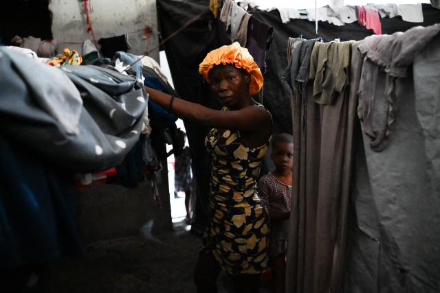 A woman is seen in a displaced persons camp in Port-au-Prince, Haiti, on October 28, 2026. (Photo by Clarens SIFFROY / AFP)