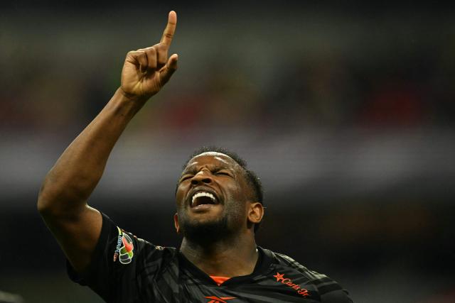 Tijuana's Brazilian forward #13 Elias Manoel celebrates scoring his team's first goal during the Liga MX Apertura tournament football match between America and Tijuana at the Banorte stadium in Mexico City on October 25, 2026. (Photo by YURI CORTEZ / AFP)
