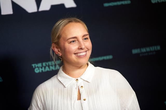 Laura Carlson attends "The Eyes of Ghana" premiere at AMC Citywalk in Universal City, California on October 28, 2026. (Photo by Unique Nicole / AFP)