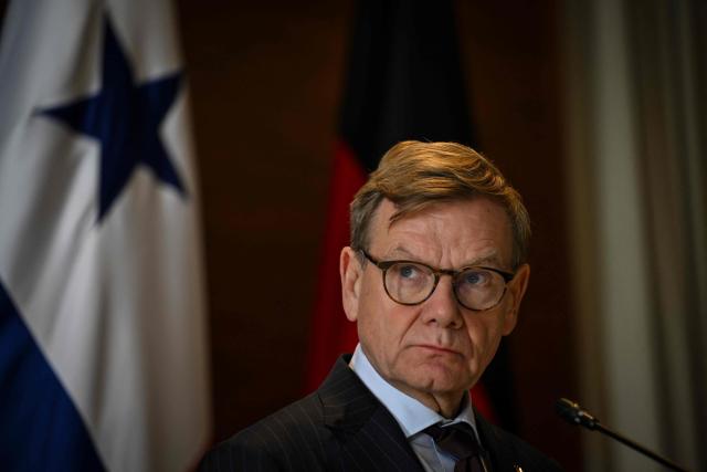 German Foreing Affairs Minister Johann Wadephul gestures during a press conference at the Panamanian Foreign Ministry in Panama City, on October 29, 2026. (Photo by Martin BERNETTI / AFP)