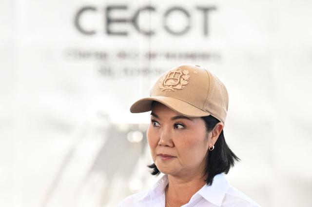 Peru's President Keiko Fujimori visits the CECOT prison in Tecoluca, El Salvador, on October 29, 2026, during a visit to the country. (Photo by Marvin RECINOS / AFP)
