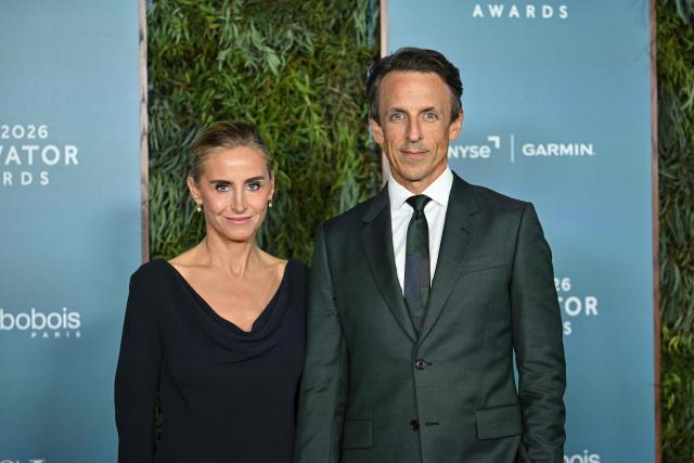 US comedian and TV host Seth Meyers and wife Alexi Ashe attend the WSJ Magazine's Innovator Awards at the Museum of Modern Art (MoMA) in New York on October 29, 2026. (Photo by ANGELA WEISS / AFP)