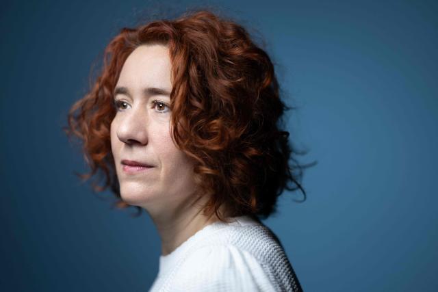 French actress, director, and screenwriter Lauriane Escaffre, poses during a photo session in Paris on October 29, 2026. (Photo by Joel Saget / AFP)