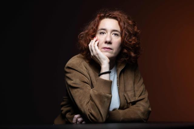 French actress, director, and screenwriter Lauriane Escaffre, poses during a photo session in Paris on October 29, 2026. (Photo by Joel Saget / AFP)
