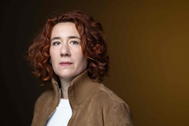 French actress, director, and screenwriter Lauriane Escaffre, poses during a photo session in Paris on October 29, 2026. (Photo by Joel Saget / AFP)