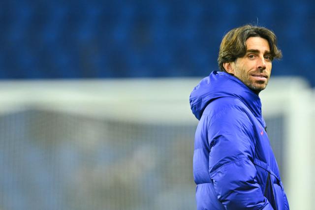 PSG's Spanish assistant coach Rafel Pol looks on ahead of the French L1 football match between Le Havre Athletic Club and Paris Saint-Germain (PSG) at Stade Oceane in Le Havre, north-western France on October 30, 2026. (Photo by Guillaume Saligot / AFP)