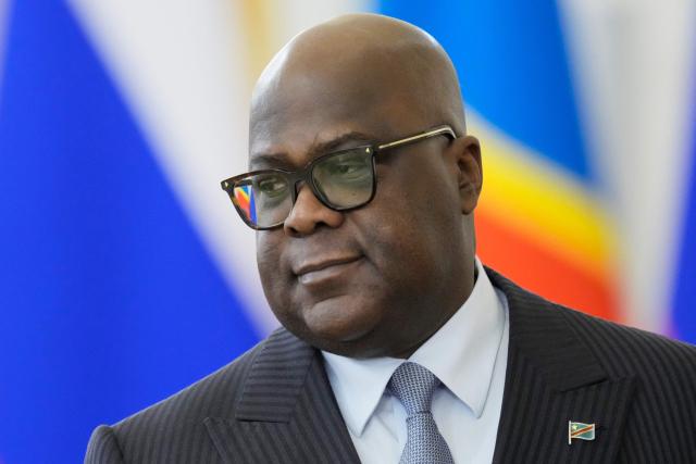 Democratic Republic of the Congo's President Felix Tshisekedi arrives for talks with his Russian counterpart on the sidelines of the Russia-Africa summit in Moscow on October 30, 2026. (Photo by Pavel Bednyakov / POOL / AFP)