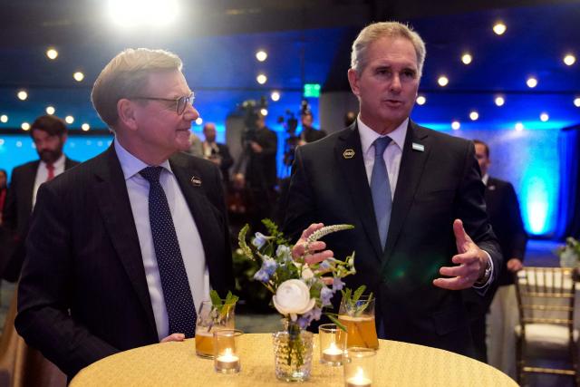 Germany's Foreign Minister Johann Wadephul (L) listens to Argentina's Foreign Minister Pablo Quirno during the G20 foreign ministers' meeting in Atlanta, Georgia on October 30, 2026. US Secretary of State Marco Rubio is hosting his G20 counterparts, including Russia's Sergei Lavrov, for talks that are expected to be fractious, with wars in Ukraine and Iran and surging energy prices fanning discord. The foreign ministers' meeting in Atlanta, taking place just days before crucial US midterm elections, will set the stage for a December G20 leaders' summit in Miami at President Donald Trump's Doral resort. (Photo by Megan Varner / POOL / AFP)