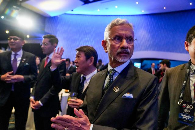 India's Foreign Minister Subrahmanyam Jaishankar attends the G20 foreign ministers' meeting in Atlanta, Georgia on October 30, 2026. US Secretary of State Marco Rubio is hosting his G20 counterparts, including Russia's Sergei Lavrov, for talks that are expected to be fractious, with wars in Ukraine and Iran and surging energy prices fanning discord. The foreign ministers' meeting in Atlanta, taking place just days before crucial US midterm elections, will set the stage for a December G20 leaders' summit in Miami at President Donald Trump's Doral resort. (Photo by Megan Varner / POOL / AFP)