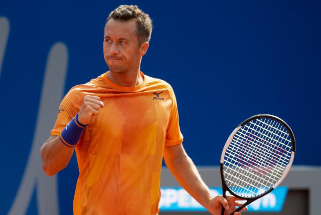 FILED - 02 May 2019, Bavaria, Munich: German tennis player Philipp Kohlschreiber reacts during the round of 16 men's singles tennis match against Russian tennis player Karen Khachanov during the Bavarian International tennis tournament. Photo: Sven Hoppe/dpa