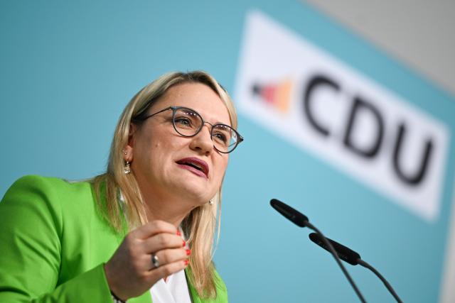 FILED - 10 October 2024, Berlin: Christina Stumpp, Deputy Secretary General of the Christian Democratic Union (CDU), speaks during the network meeting of CDU female local politicians. Germany's conservative Christian Democratic Union (CDU) has pledged to reintroduce a diesel fuel subsidy for the country's agricultural sector in its first 100 days in government should the party emerge as the winner of February's election. Photo: Sebastian Gollnow/dpa