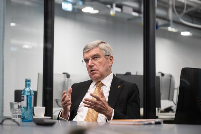 FILED - 10 January 2025, Berlin: Thomas Bach, President of the International Olympic Committee, speaks during an interview with the German Press Agency (DPA) in Berlin. Photo: Sebastian Christoph Gollnow/dpa