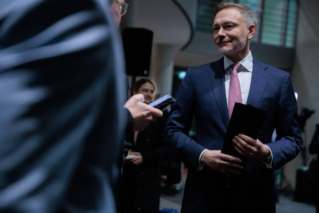 15 January 2025, Berlin: Former German Minister of Finance Christian Lindner attends the meeting of the committee of inquiry into the nuclear phase-out. Photo: Carsten Koall/dpa