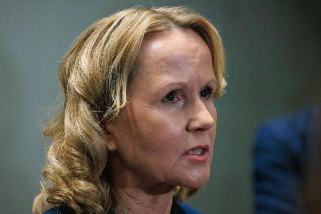 15 January 2025, Berlin: German Minister for the Environment, Nature Conservation, Nuclear Safety and Consumer Protection Steffi Lemke gives a press statement after her hearing at the meeting of the committee of inquiry into the nuclear phase-out. Photo: Carsten Koall/dpa