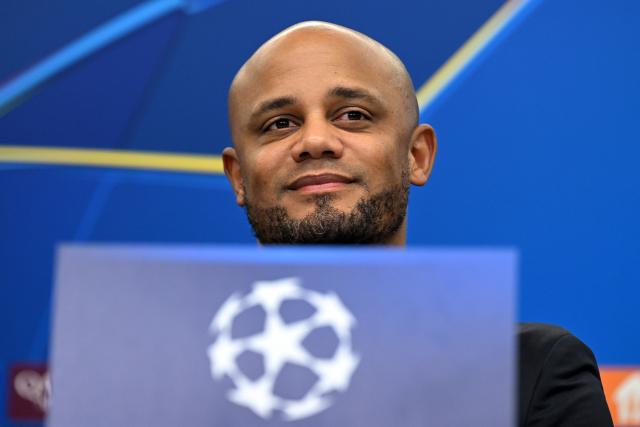 10 March 2025, North Rhine-Westphalia, Leverkusen: Bayern Munich's Vincent Kompany speaks during the team's press conference ahead of Tuesday's UEFA Champions League soccer match against Bayer Leverkusen at the BayArena. Photo: Federico Gambarini/dpa