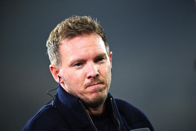 FILED - 16 November 2024, Baden-Württemberg, Freiburg Im Breisgau: Germany coach Julian Nagelsmann gives an interview ahead of the Nation League soccer match between, Germany and Bosnia-Herzegovina at Europa-Park Stadium. Photo: Tom Weller/dpa