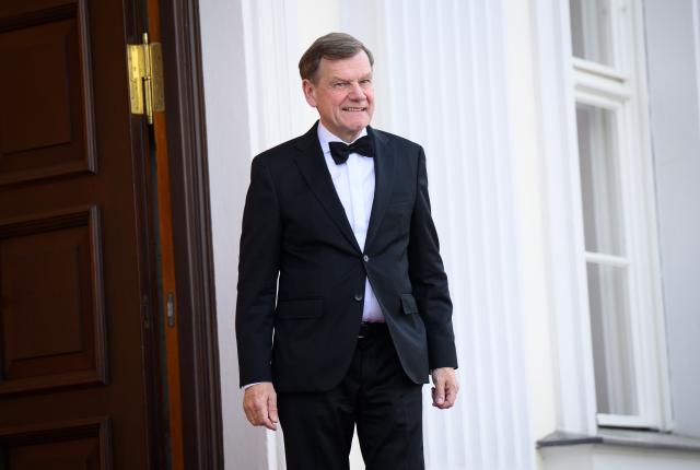 12 May 2025, Berlin: German Foreign Minister Johann Wadephul arrives at Bellevue Palace for a dinner in honor of the Israel's President and his wife. Photo: Bernd von Jutrczenka/dpa