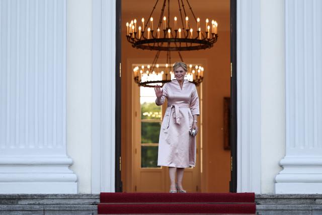 12 May 2025, Berlin: President of the German Bundestag Julia Kloeckner arrives at Bellevue Palace for a dinner in honor of the Israel's President and his wife. Photo: Hannes P. Albert/dpa