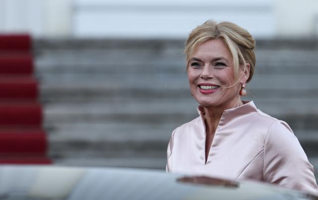 12 May 2025, Berlin: President of the German Bundestag Julia Kloeckner arrives at Bellevue Palace for a dinner in honor of the Israel's President and his wife. Photo: Hannes P. Albert/dpa