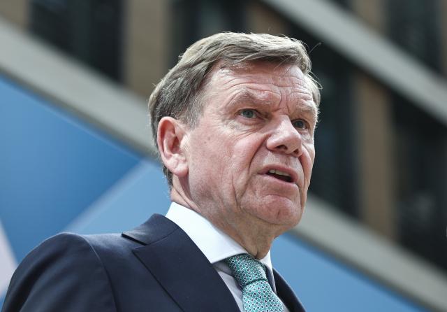 13 May 2025, Berlin: German Foreign Minister Johann Wadephul speaks at the UN Peacekeeping Ministerial 2025 in Berlin, where delegates from over 130 countries discuss the future of blue helmet missions. Photo: Hannes P. Albert/dpa