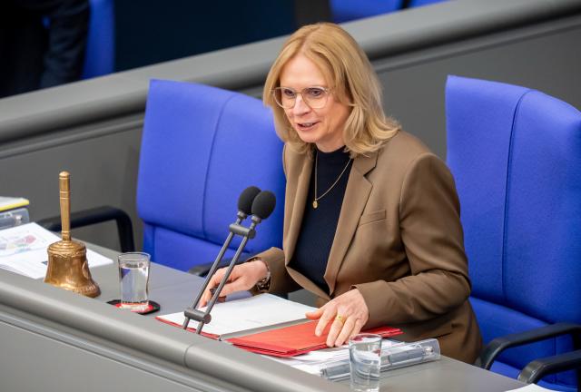 14 May 2025, Berlin: Andrea Lindholz, Vice-President of the Bundestag, speaks during the government questioning in the plenary session of the Bundestag. Photo: Michael Kappeler/dpa