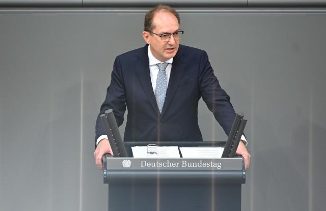 06 June 2025, Berlin: Alexander Dobrindt, German Minister of the Interior, speaks to MPs in the plenary chamber of the Bundestag. Photo: Katharina Kausche/dpa