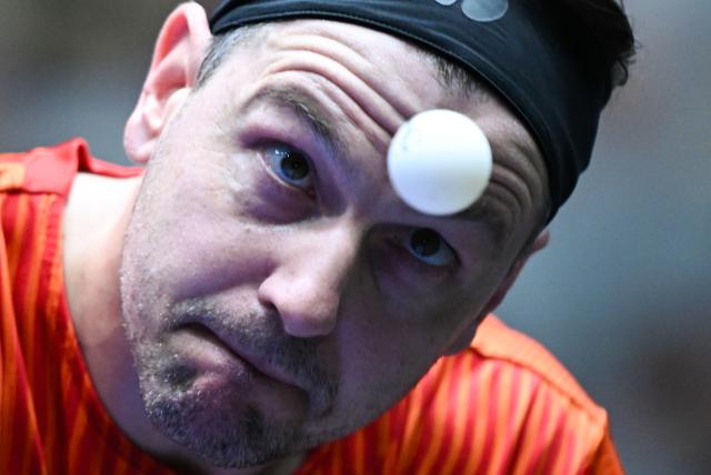 15 June 2025, Hesse, Frankfurt/Main: Table tennis legend Timo Boll in action during German Bundesliga Table Tennis final match between TTF Liebherr Ochsenhausen and Borussia Duesseldorf in the Suewag Energie Arena. Photo: Arne Dedert/dpa