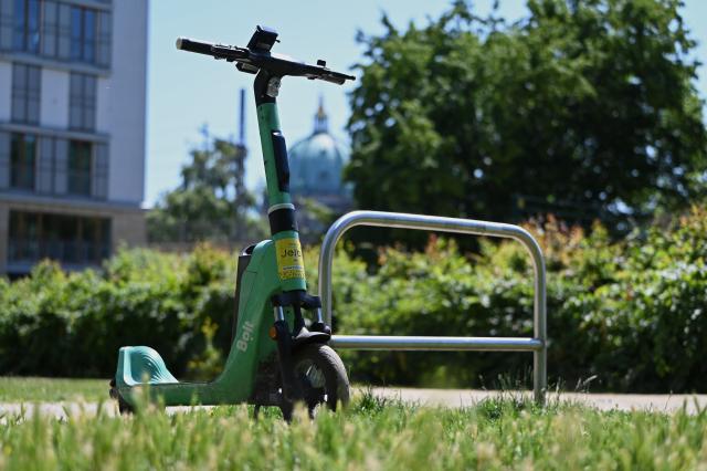 FILED - 19 June 2025, Berlin: There is an electric scooter in Monbijoupark. Photo: Michael Brandt/dpa