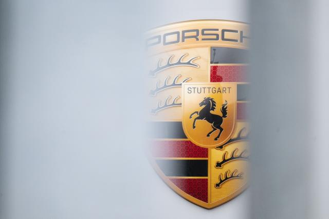 FILED - 03 February 2025, Baden-Württemberg, Stuttgart: A Porsche AG logo can be seen at the car manufacturer's main plant. Photo: Marijan Murat/dpa