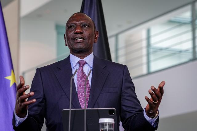 FILED - 13 September 2024, Berlin: Kenya's President William Ruto attends a press conference in Berlin. Photo: Kay Nietfeld/dpa