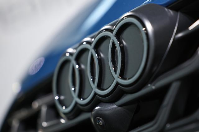 FILED - 18 March 2025, Bavaria, Inglostadt: The Audi logo can be seen on a car at the company headquarters in Bavaria. Photo: Daniel Löb/dpa