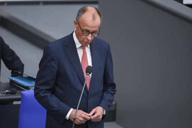 09 July 2025, Berlin: German Chancellor Friedrich Merz speaks during the plenary session of the German Bundestag. Photo: Katharina Kausche/dpa