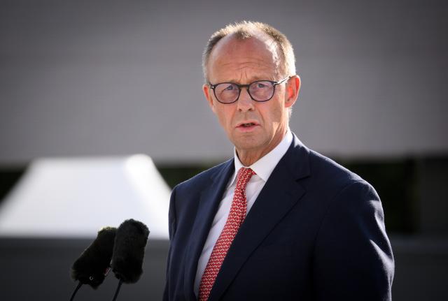 09 July 2025, Berlin: German Chancellor Friedrich Merz speaks at the ceremony "70 years of Germany in NATO" in the cour d'honneur of the Bendlerblock, the seat of the Federal Ministry of Defense. Germany officially joined NATO as its 15th member on May 6, 1955. Photo: Bernd von Jutrczenka/dpa
