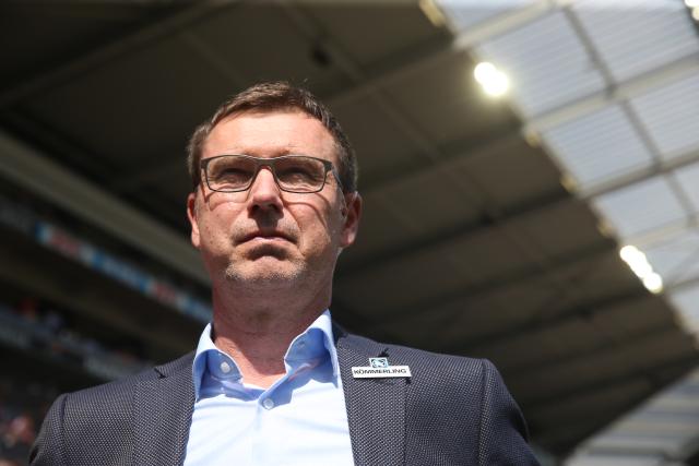 FILED - 29 April 2018, Rhineland-Palatinate, Mainz: Chairman of the Board of FSV Mainz 05 Stefan Hofmann pictured during the German Bundesliga soccer match between FSV Mainz 05 and RB Leipzig at the Opel Arena. Photo: Thomas Frey/dpa