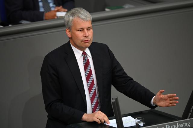 FILED - 12 September 2024, Berlin: Steffen Bilger speaks during the budget deliberations in the German Bundestag, where the individual budgets of several ministries are being discussed. Photo: Philip Dulian/dpa