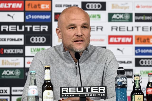 16 October 2025, North Rhine-Westphalia, Moenchengladbach: Rouven Schroeder, new sports director of Bundesliga club Borussia Moenchengladbach, introduces himself to the press at Borussia Park. Photo: Roberto Pfeil/dpa