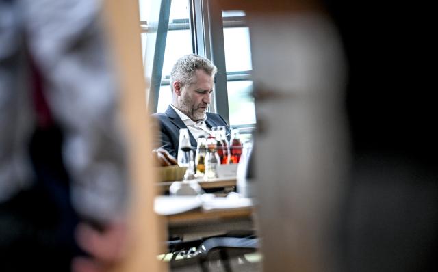 FILED - 10 June 2024, Berlin: Petr Bystron, newly elected Alternative for Germany (AfD) MEP, takes part in the consultations with the newly elected AfD MEPs after the European elections. Far-right German lawmaker Petr Bystron was fined ·11,250 ($13,150) on Friday over a photomontage he published on social media showing former chancellor Angela Merkel with her arm raised and hand outstretched in an alleged Hitler salute. Photo: Britta Pedersen/dpa