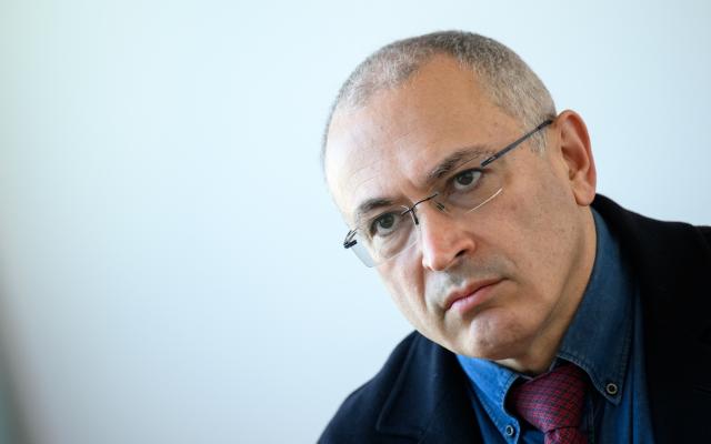 FILED - 23 March 2022, Berlin: The Russian regime critic and ex-Yukos boss Mikhail Khodorkovsky attends an event in Berlin. Photo: Bernd von Jutrczenka/dpa