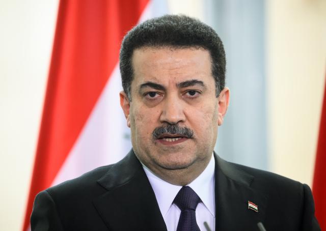 FILED - 13 January 2023, Berlin: Iraqi Prime Minister Mohammed Shia' Al Sudani speaks during a press conference. Photo: Bernd von Jutrczenka/dpa