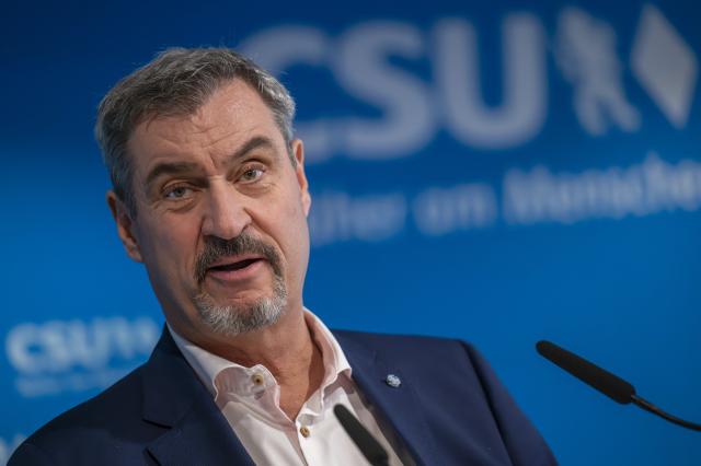 20 October 2025, Bavaria, Munich: Markus Soeder, Chairman of the Christian Social Union (CSU) and Minister President of Bavaria, attends a press conference at the CSU headquarters following the executive committee meeting. Photo: Peter Kneffel/dpa