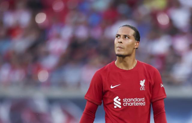 FILED - 21 July 2022, Saxony, Leipzig: Liverpool's Virgil van Dijk is pictured during the friendly match between RB Leipzig and FC Liverpool at the Red Bull Arena. Photo: Jan Woitas/dpa