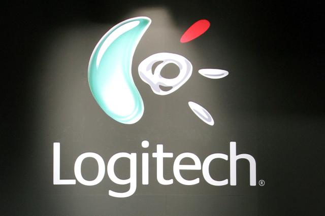 FILED - 23 August 2006, Saxony, Leipzig: A general view of the logo of the computer manufacturer Logitech at Games Convention fair in Leipzig. Photo: Jens Wolf/dpa-Zentralbild/dpa