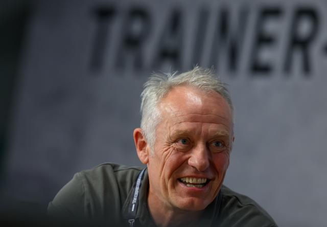 FILED - 30 July 2025, Saxony, Leipzig: Freiburg head coach Christian Streich speaks at a panel discussion during the International Trainers' Congress in Leipzig. Photo: Hendrik Schmidt/dpa