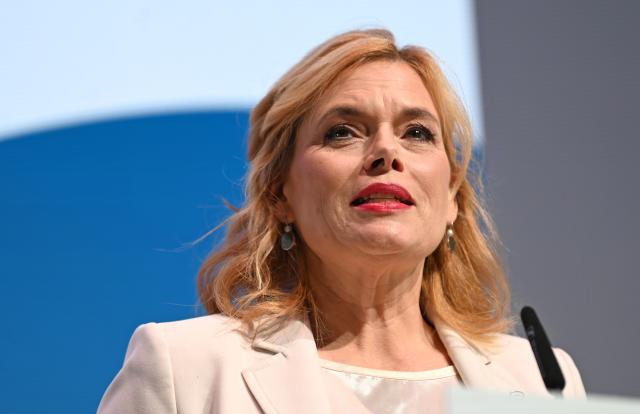 05 November 2025, Berlin: President of the Bundestag Julia Kloeckner speaks during the presentation of the Paul Spiegel Award 2025 at the Humboldt Carre. The Central Council of Jews in Germany honors German publicist and activist Karoline Preisler for her civil courage. Photo: Elisa Schu/dpa