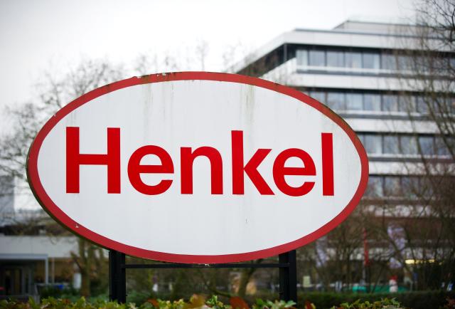 FILED - 16 January 2014, North Rhine-Westphalia, Duesseldorf: A logo of Henkel AG, taken on the factory premises in Duesseldorf. Photo: Jan-Philipp Strobel/dpa