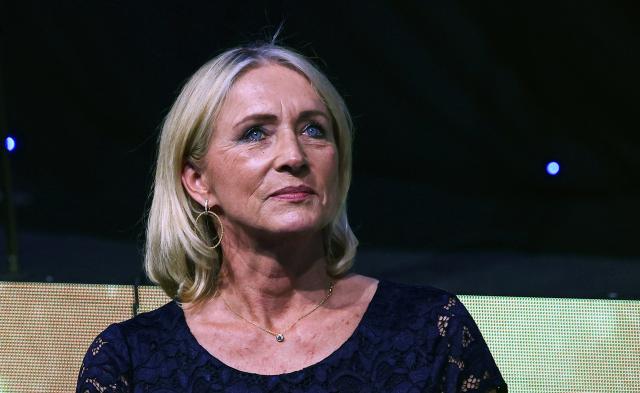 08 November 2025, Hesse, Frankfurt/Main: Heidi Beckenbauer on stage during the presentation of the PEGASUS Award at the 43rd German Sports Press Ball at the Alte Oper. Photo: Hannes P. Albert/dpa