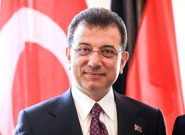 FILED - 20 June 2024, North Rhine-Westphalia, Duesseldorf: Ekrem Imamoglu, Mayor of Istanbul, stands in front of a Turkish flag at a reception in Duesseldorf city hall. Turkish prosecutors on Tuesday demanded a prison sentence of up to 2,352 years for Istanbul Mayor Ekrem Imamoglu, nearly eight months after the opposition politician was arrested and suspended from office, public broadcaster TNT reported. Photo: Oliver Berg/dpa