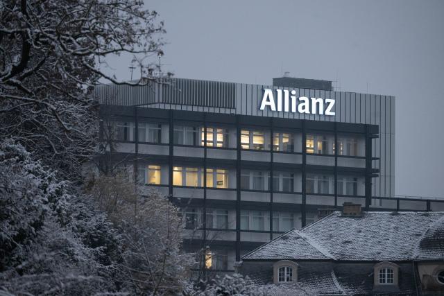 FILED - 14 February 2025, Baden-Württemberg, Stuttgart: An Allianz logo can be seen at one of the insurance group's offices in the city center. Photo: Marijan Murat/dpa