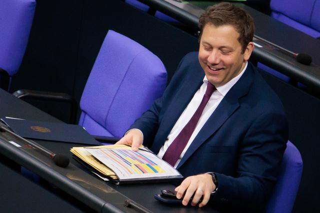 14 November 2025, Berlin: Lars Klingbeil, German Minister of Finance, attends the plenary session on the Active Pensions Act in the German Bundestag. Photo: Carsten Koall/dpa