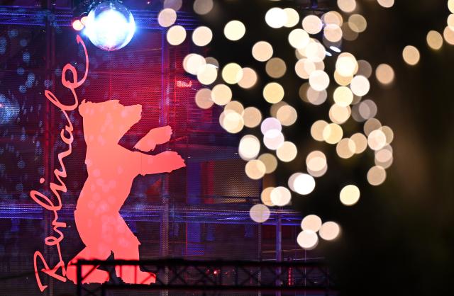 FILED - 19 February 2023, Berlin: The Berlinale Logo is pictured during the 73rd International Berlin Film Festival. Photo: Britta Pedersen/dpa
